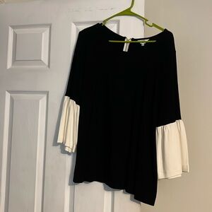 Crown & Ivy Bell sleeve dressy blouse.